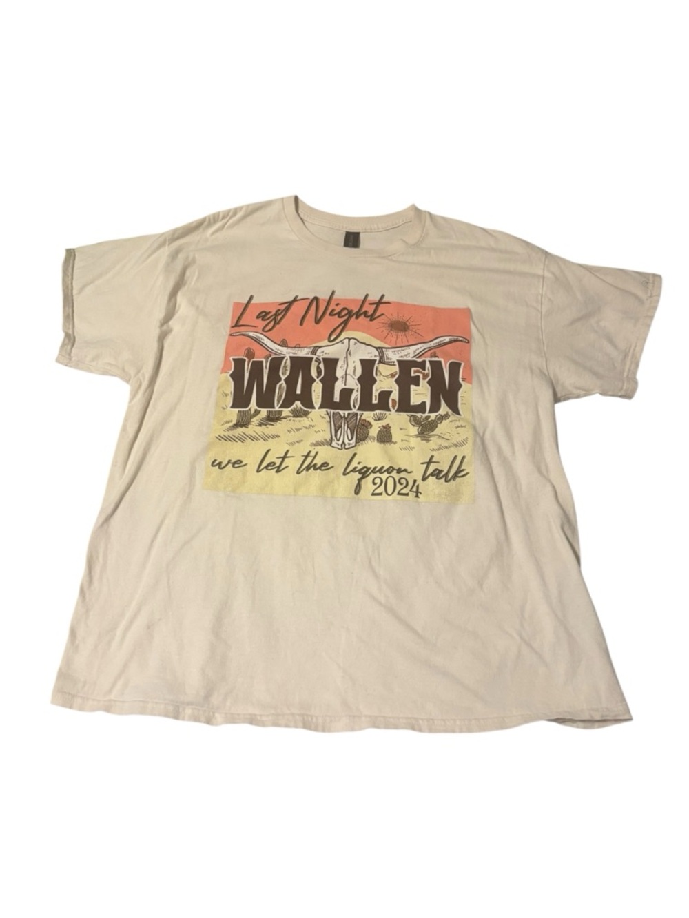 Morgan Wallen XL ‘Last Night' Graphic Tee 2024 Tour Merch